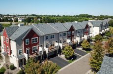 Aerial view of Cedar Hill Apartments showcasing a comprehensive roof replacement project for enhanced durability.